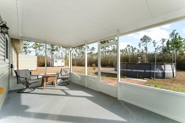 view of sunroom