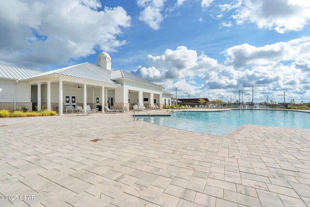 view of pool with a patio area