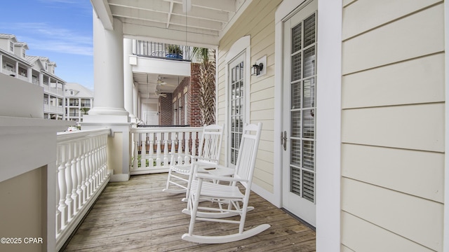 balcony with covered porch