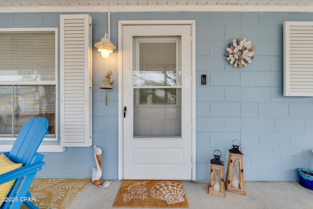 view of doorway to property