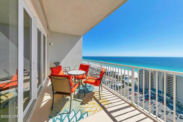9860 S Thomas Dr Unit 2013, Panama City, FL 32408 - balcony featuring view of water and beach