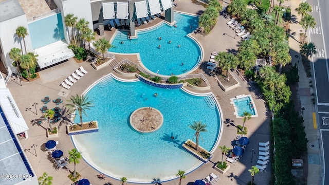 9860 S Thomas Dr Unit 2013, Panama City, FL 32408 - drone / aerial view of a pool