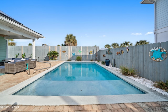 view of pool with outdoor lounge area