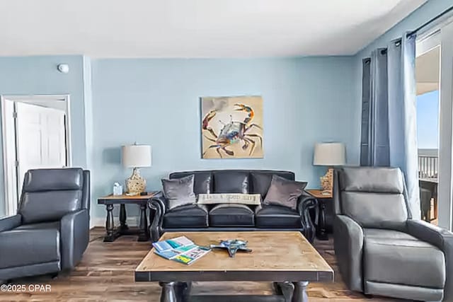 living room featuring wood finished floors