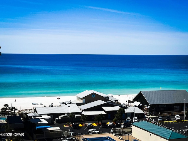 water view with a view of the beach