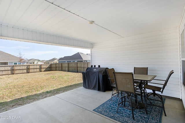 view of patio / terrace with a grill