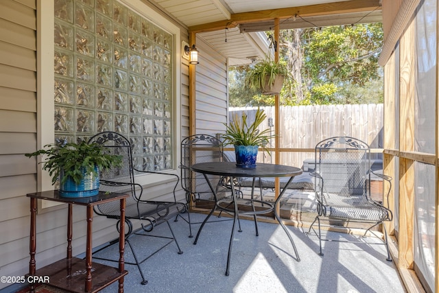 view of sunroom / solarium