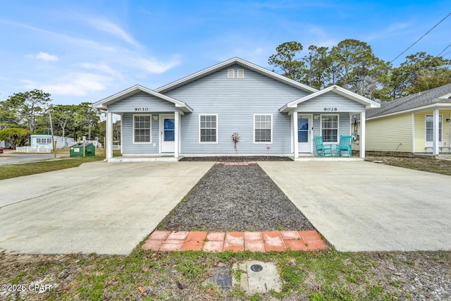 view of front of home with a porch