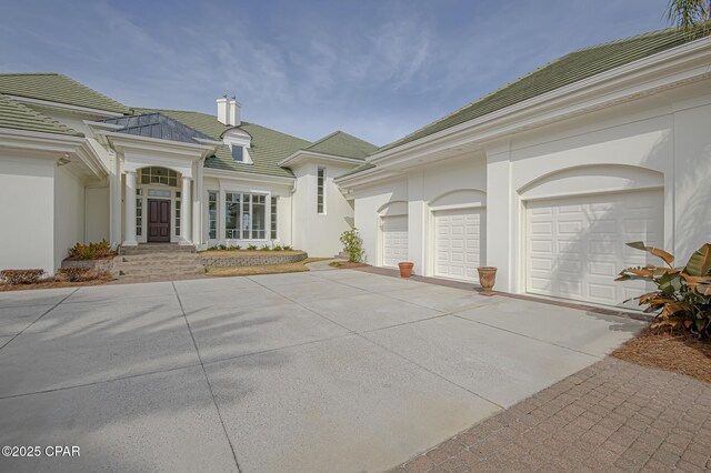 view of front of home featuring a garage