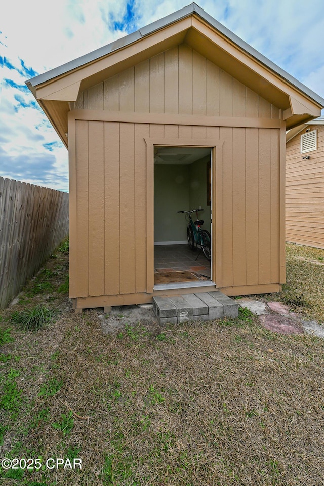 view of outdoor structure