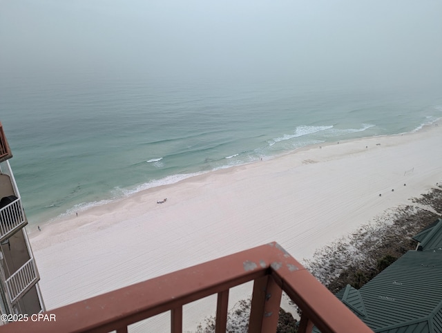 water view with a view of the beach