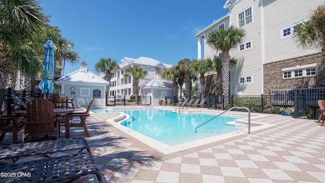 view of pool with a patio