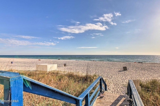 water view with a view of the beach