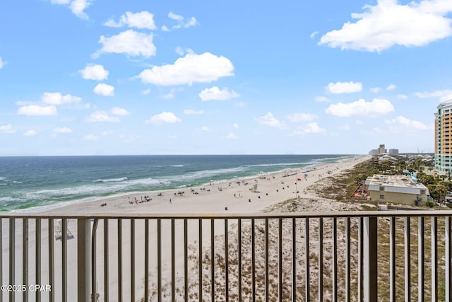 property view of water with a view of the beach