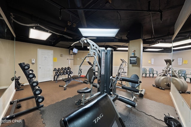 view of workout area