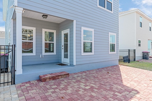 exterior space with a patio area and fence