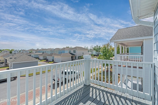 balcony with a residential view