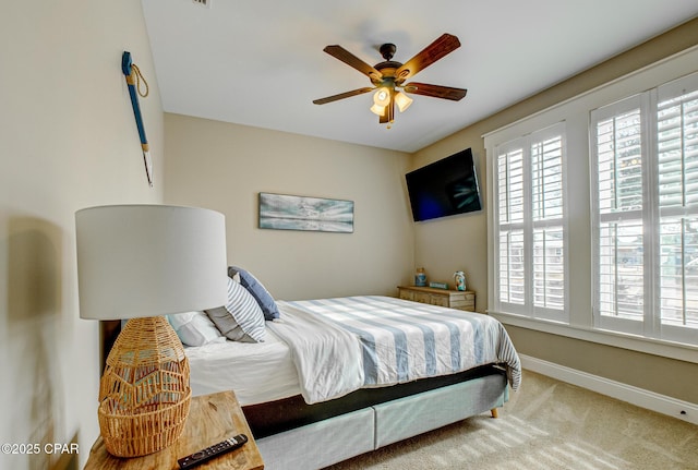 bedroom with carpet floors