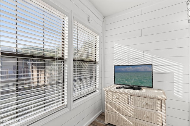 interior details with wooden walls