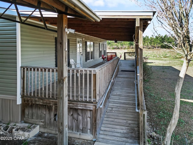 view of wooden terrace