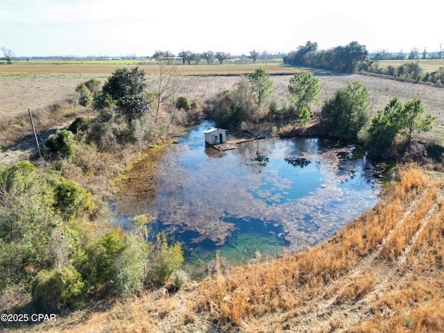 drone / aerial view with a rural view