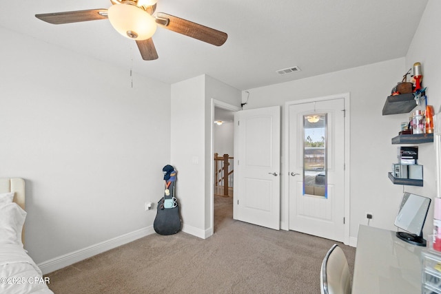 4701 Maegans Ridge Rd, Panama City, FL 32404 - bedroom with carpet floors, baseboards, and ceiling fan