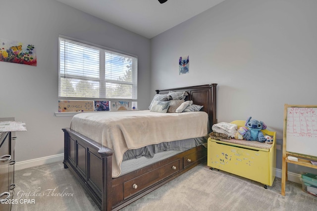 view of carpeted bedroom