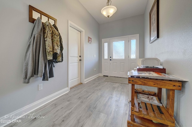 interior space with light wood-type flooring