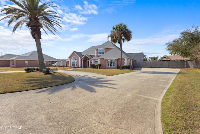 view of front of house with a front yard