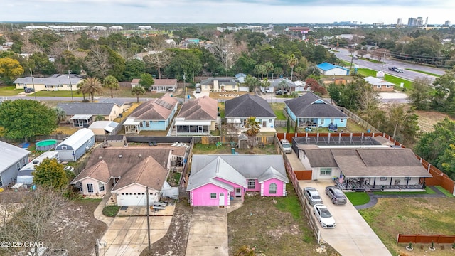 bird's eye view with a residential view