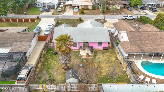 drone / aerial view featuring a residential view