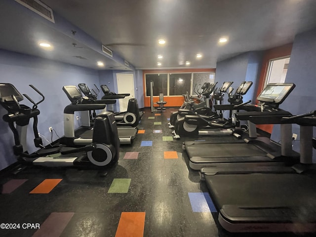 view of workout area