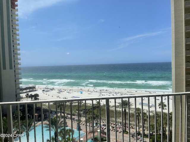 water view with a beach view