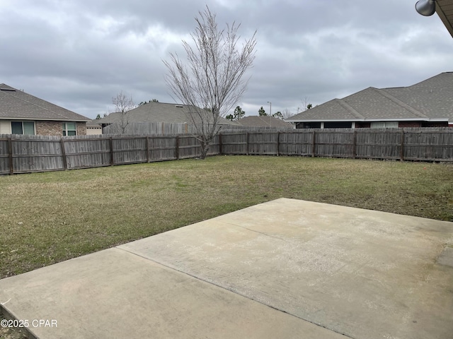 view of yard featuring a patio area