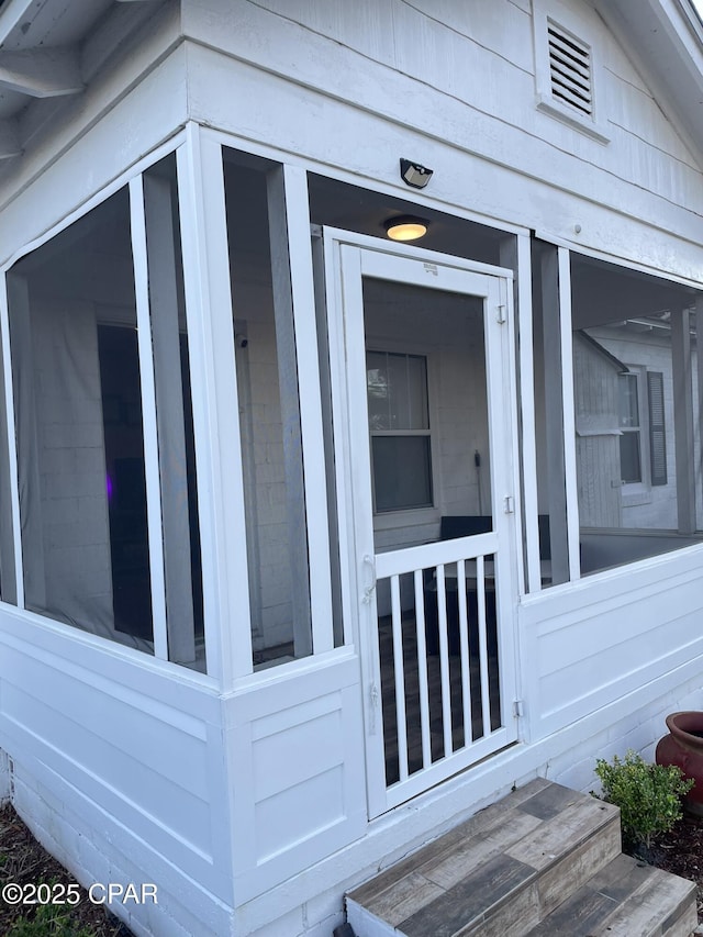 view of doorway to property