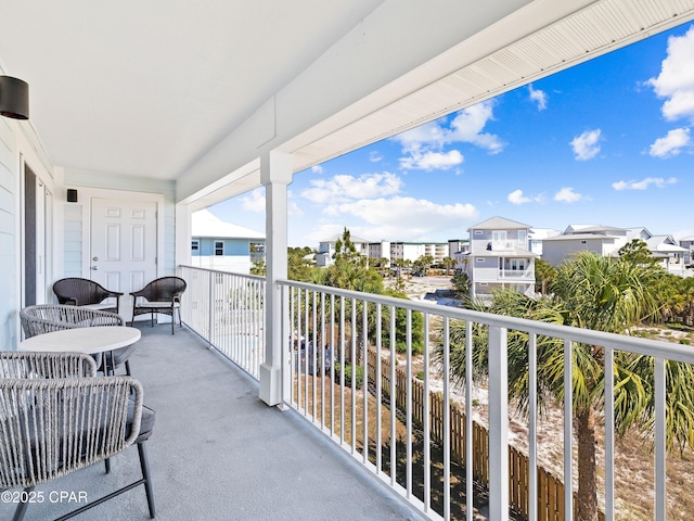 balcony featuring a residential view