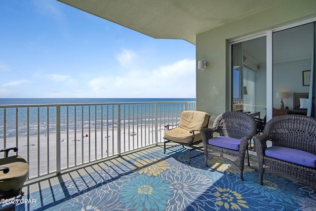 9450 S Thomas Dr Unit 802C, Panama City, FL 32408 - balcony featuring view of water and beach