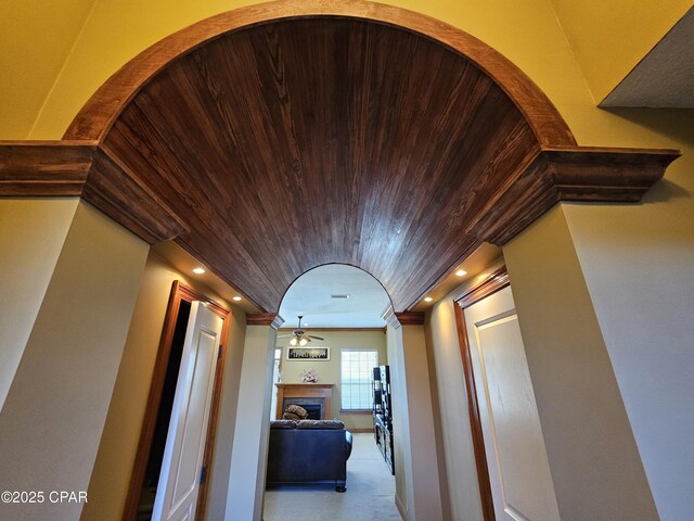 4408 Bylsma Cir, Panama City, FL 32404 - corridor with recessed lighting and carpet