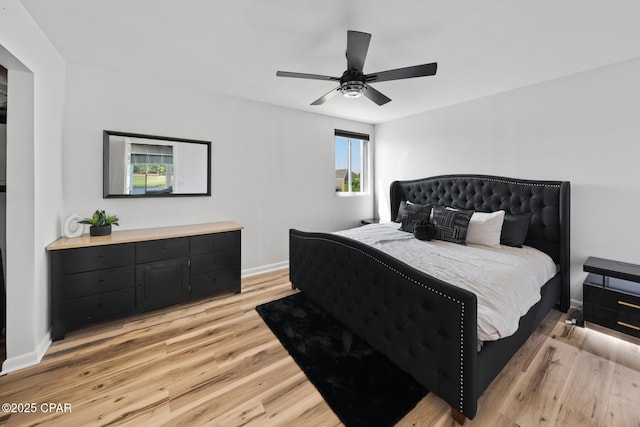 4725 Bay Point Rd Unit 258, Panama City, FL 32408 - bedroom featuring ceiling fan and light wood-type flooring