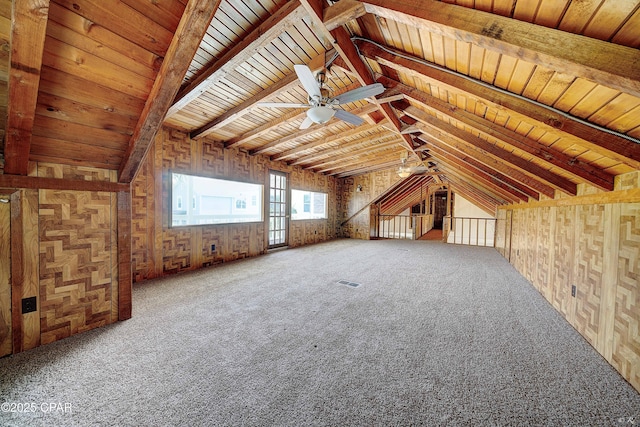 unfinished attic with visible vents