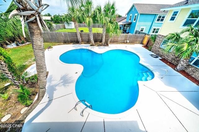 view of pool with a fenced in pool and a fenced backyard