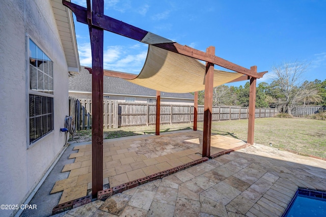 view of patio / terrace featuring a fenced backyard