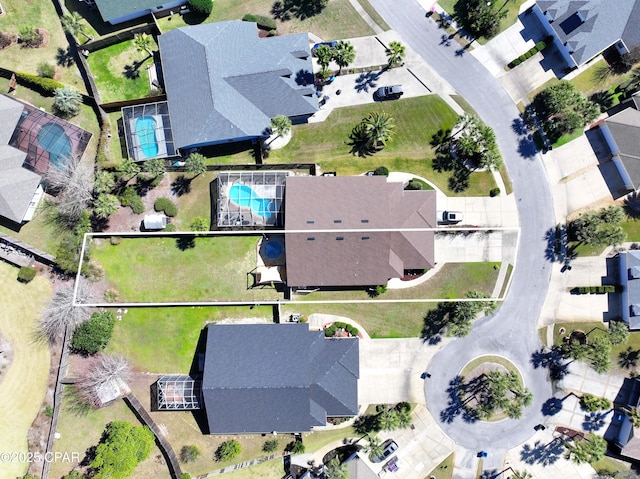 drone / aerial view featuring a residential view