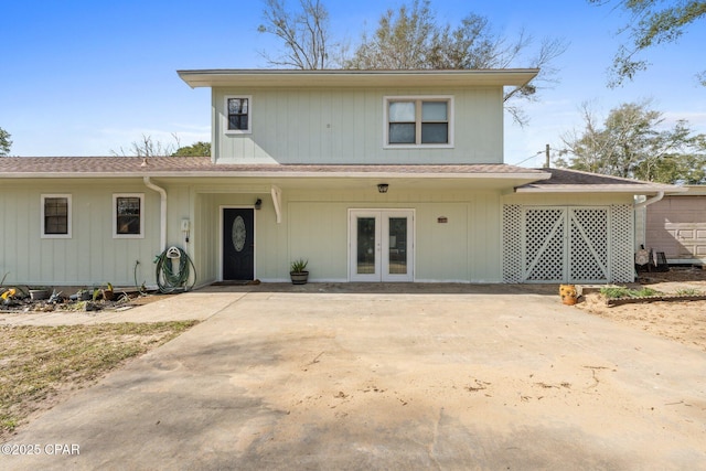 traditional-style home with french doors