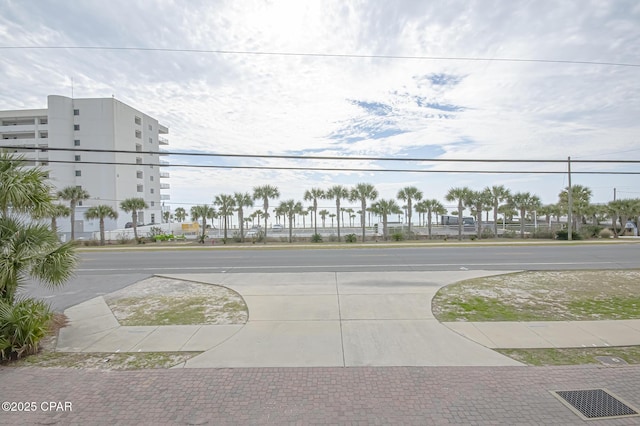 view of road with sidewalks