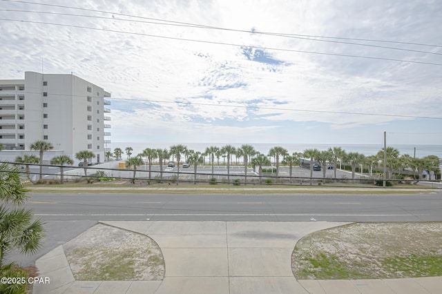 view of road with sidewalks