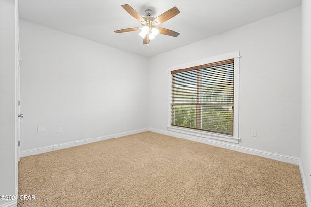 196 Martingale Loop, Lynn Haven, FL 32444 - unfurnished room with carpet floors, baseboards, a ceiling fan, and vaulted ceiling