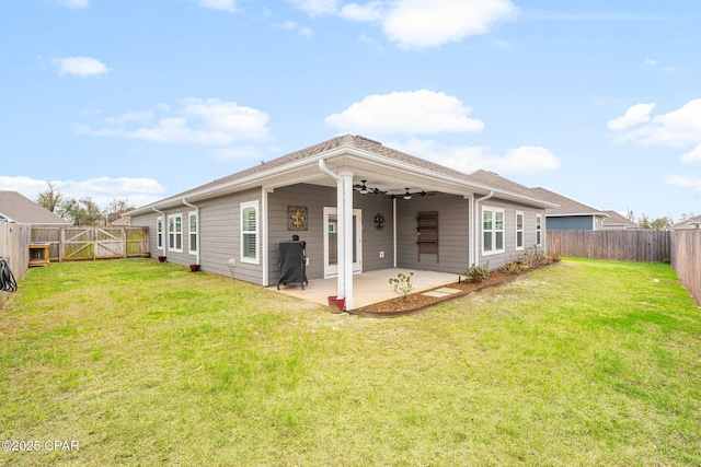 196 Martingale Loop, Lynn Haven, FL 32444 - rear view of property with a patio area and a ceiling fan
