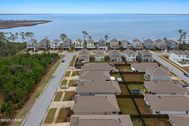 aerial view with a residential view