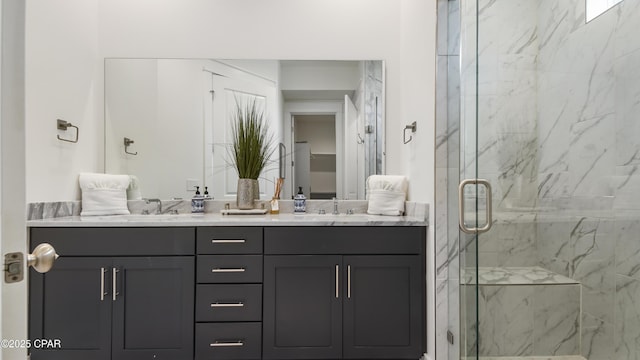 150 Grande Pointe Cir, Inlet Beach, FL 32461 - full bath with double vanity and a marble finish shower